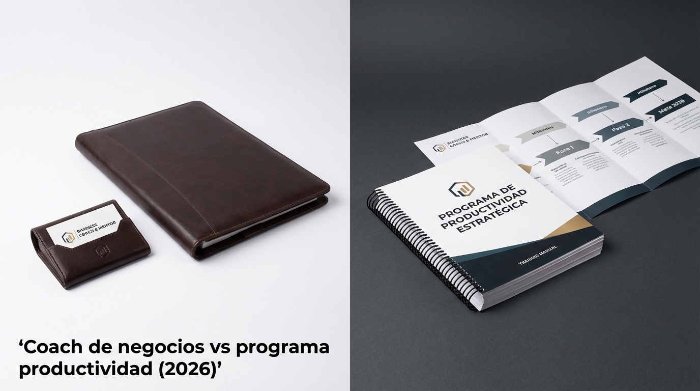 Coach de negocios vs programa productividad (2026)