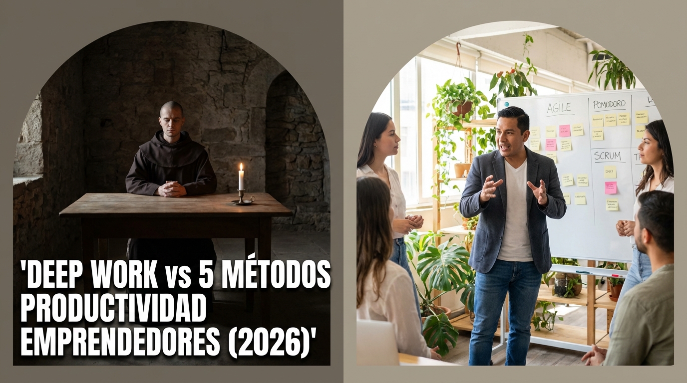 Deep Work vs 5 métodos productividad emprendedores (2026)