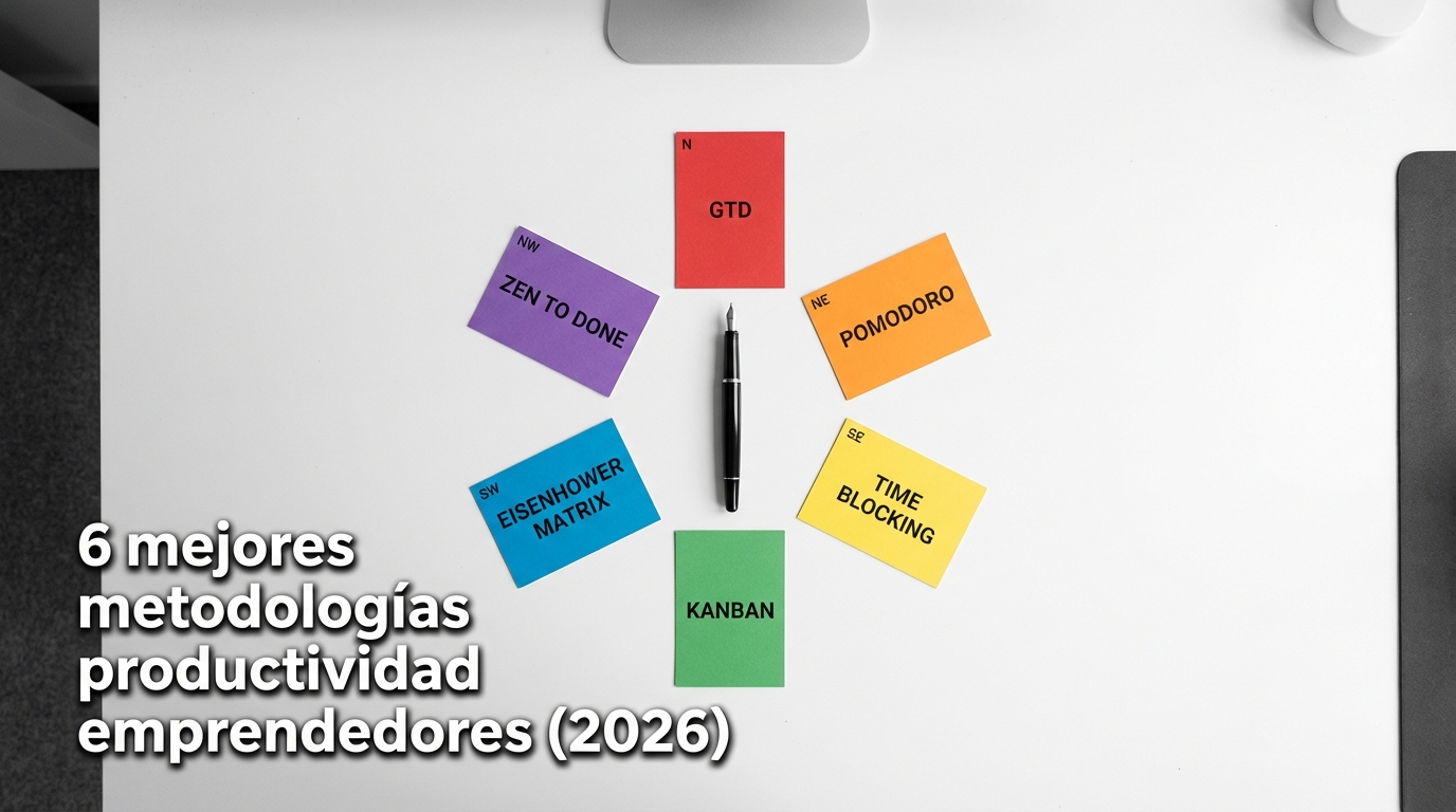 6 mejores metodologías productividad emprendedores (2026)