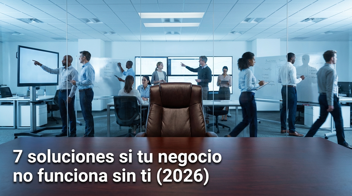 7 soluciones si tu negocio no funciona sin ti (2026)