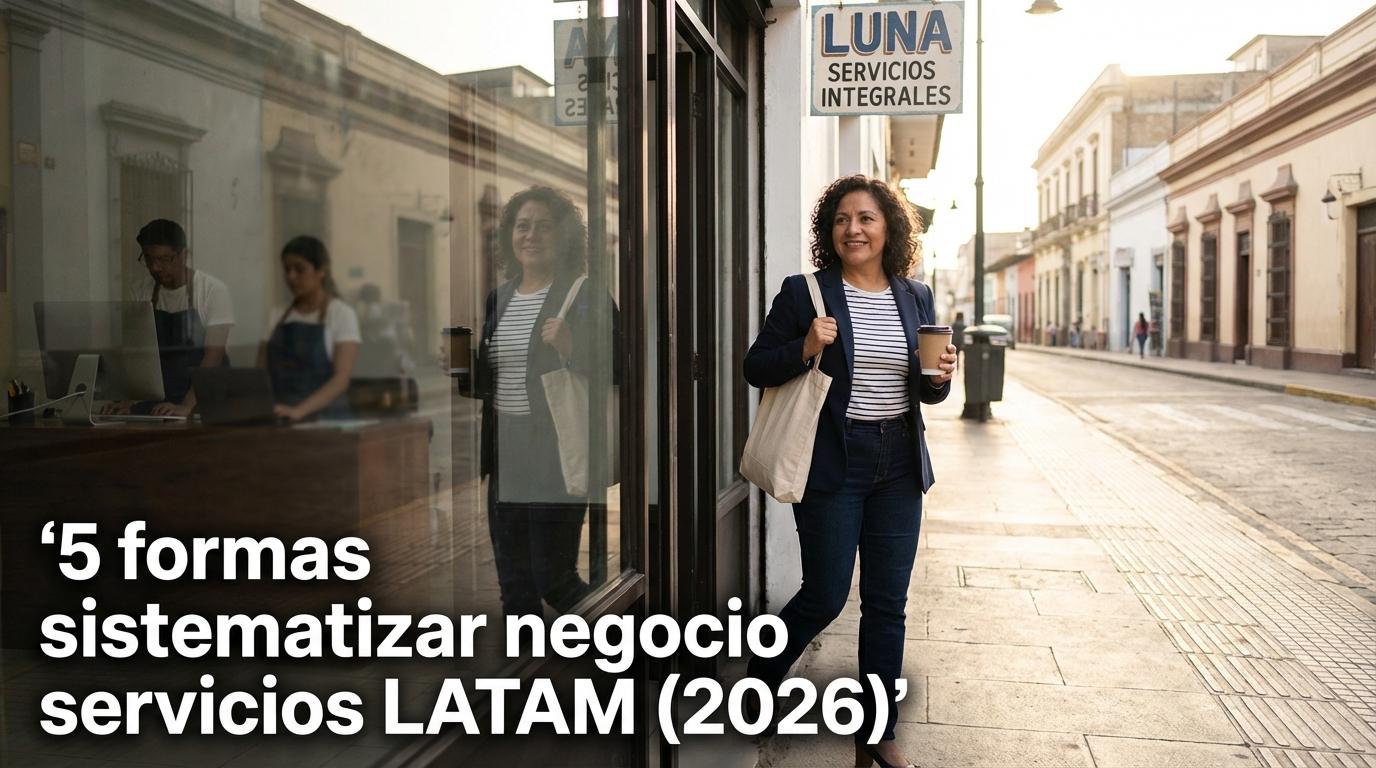 5 formas sistematizar negocio servicios LATAM (2026)