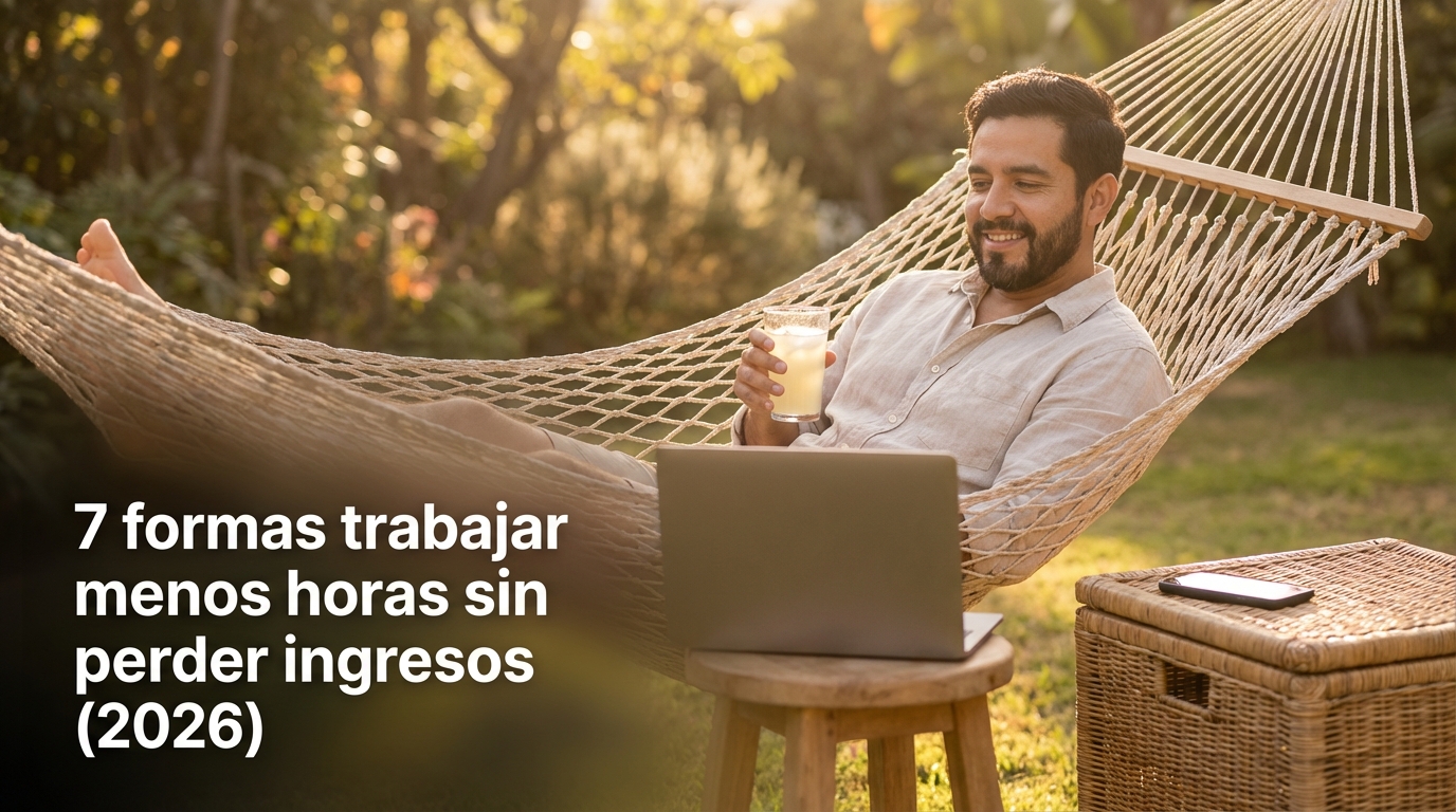 7 formas trabajar menos horas sin perder ingresos (2026)
