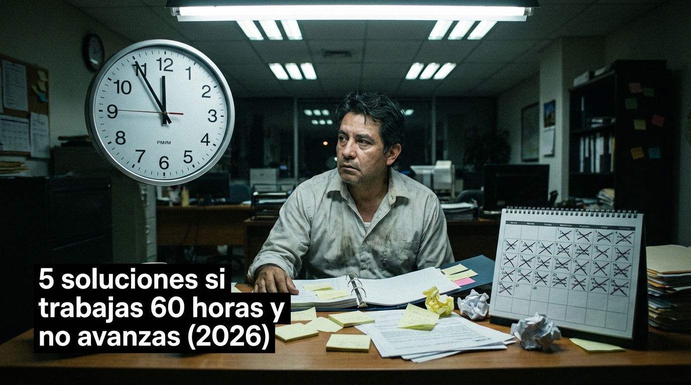 5 soluciones si trabajas 60 horas y no avanzas (2026)